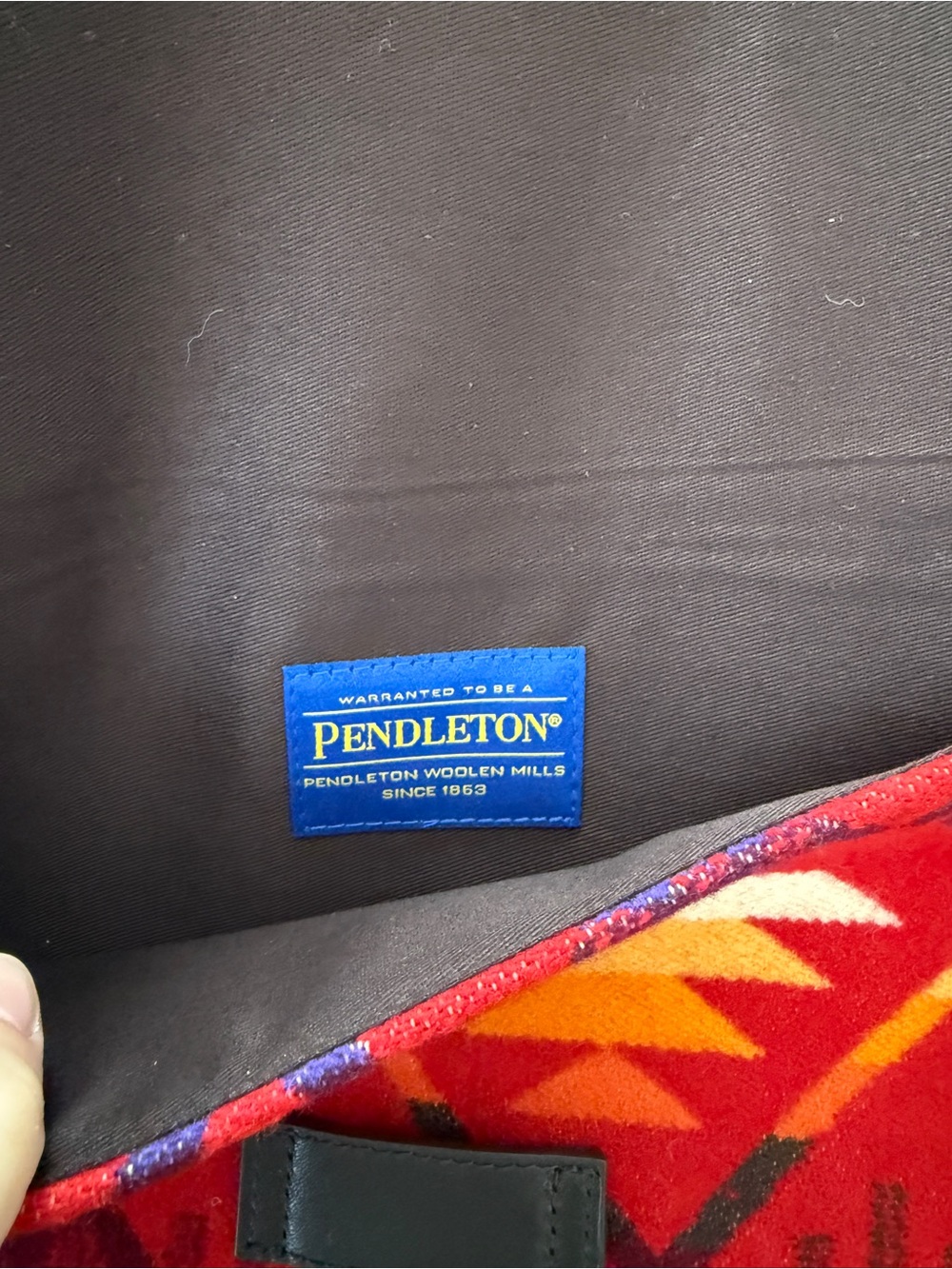 Pendleton wool and leather tablet cover/clutch - Picture 3 of 3
